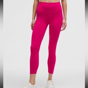 Lululemon athletica Fuchsia Leggings Wunder Train High-Rise tight 25” size 10